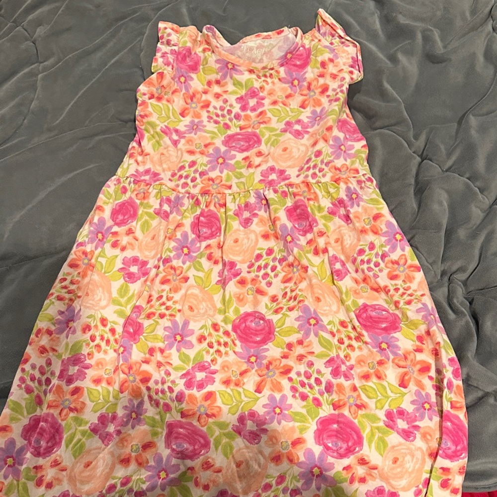 The Children's Place Pink and Orange Floral Dress